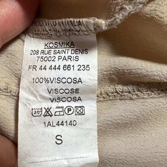 Kosmika Crewneck 3/4 Dolman Sleeve Quarter Button Up Blouse Size Small - Picture 5 of 7